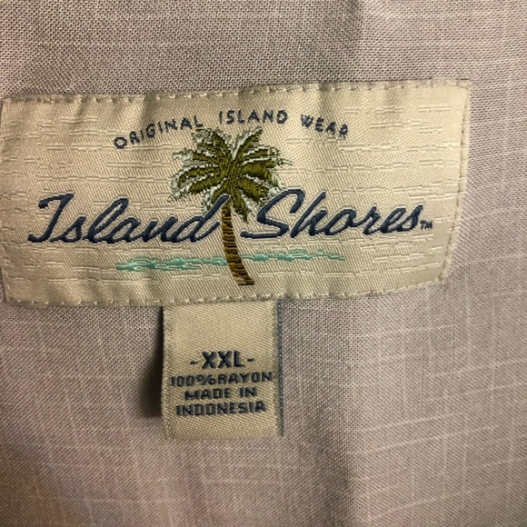 Men's Island Shores Hawaiian Shirt Short Sleeve Palm Trees XXL - Picture 2 of 5